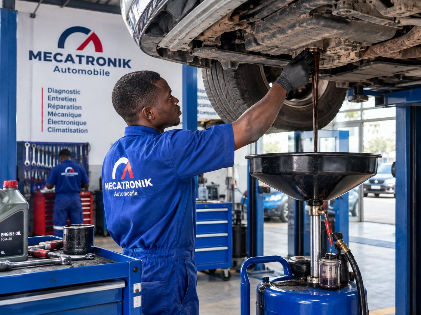 Vidange & entretien — atelier Mecatronik, Médina, Dakar