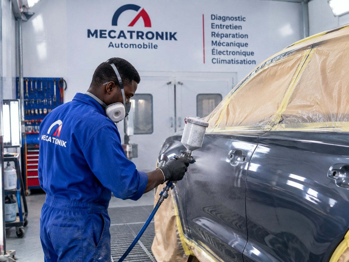 Peinture — atelier Mecatronik, Médina, Dakar